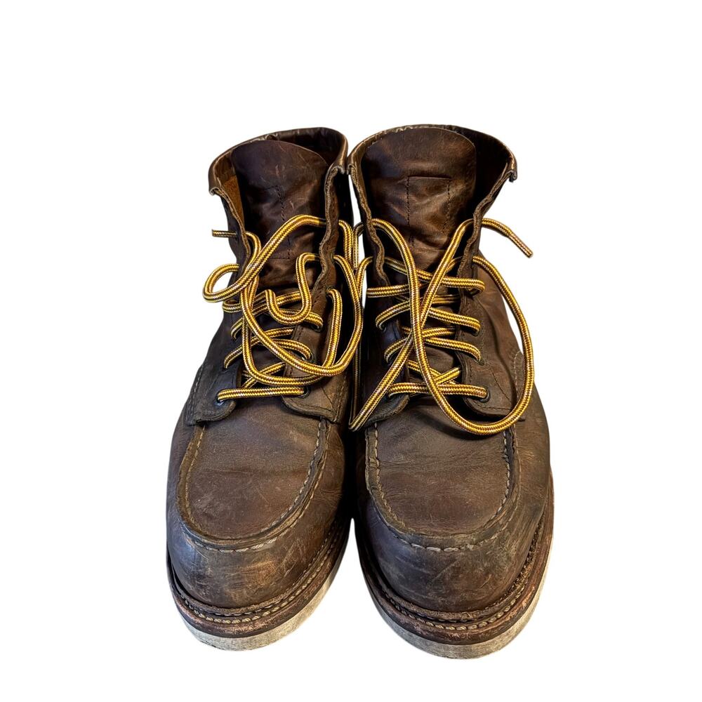 Red Wing 1907 Heritage Classic Moc Toe Boots 10.5E2 Brown Leather USA Made